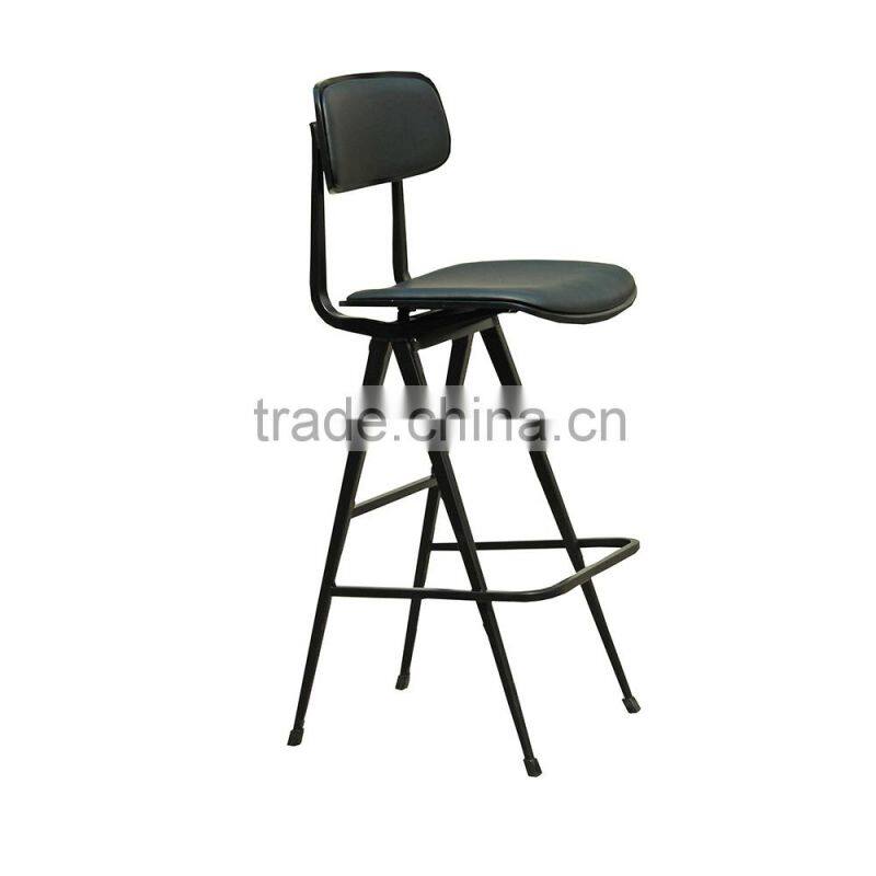 Matel bar stool high chair price with PU seat
