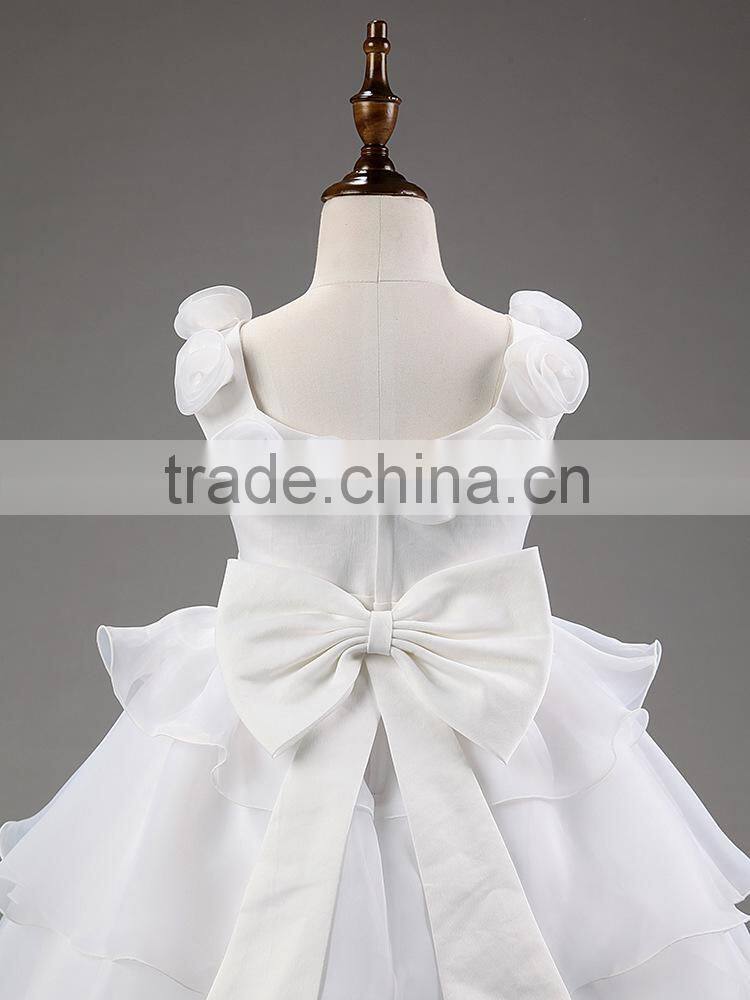 Beautiful Baby Girls Kids Wedding Princess Flower Girl Dresses Kids Wedding Party Dress Sleeveless Lace Flower Girl Dress