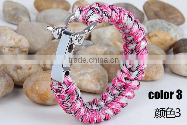 2015 new arrival paracord survival bracelet,high quality paracord bangle/bracelet