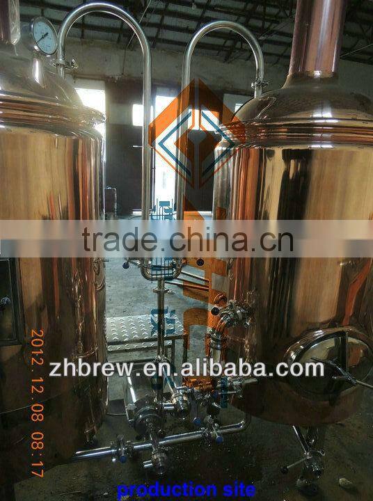 100L red copper home beer brewery equipment CE