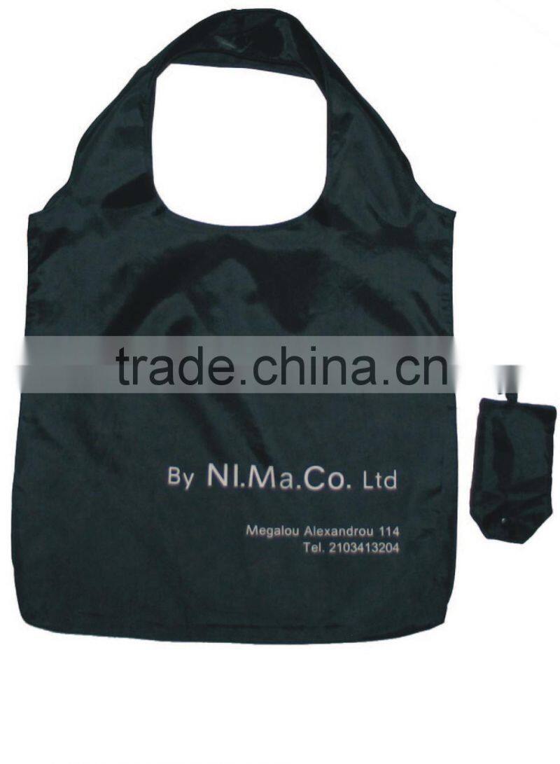 BSCI audit factory fold up grocery bag/foldable nylon shopping bags/foldable shopping bag