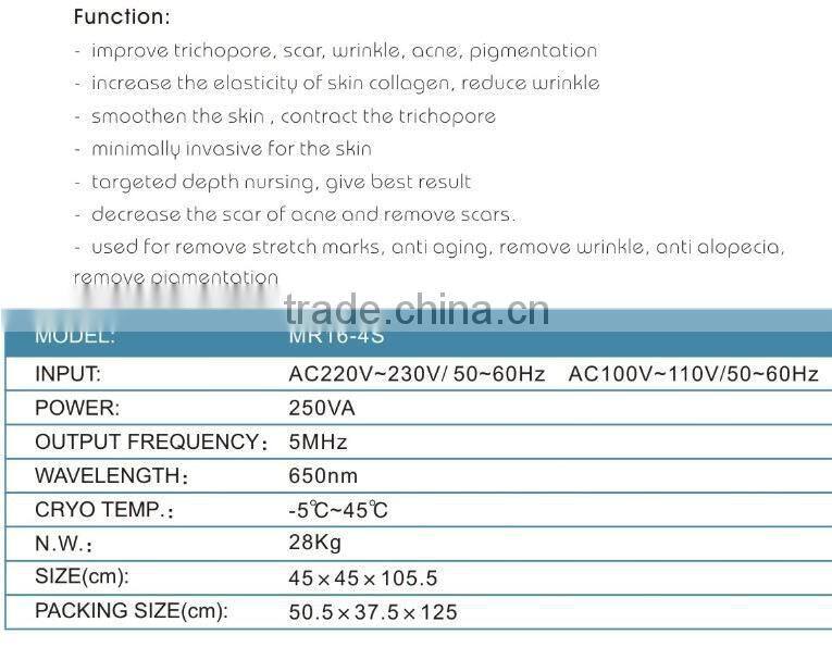 New product fractional rf microcurrent face lifting machine