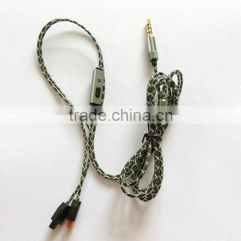 Snake Skin DIY Repair Wire Replacement Upgrade Cable For Audio. Technica ATH IM01 IM02 IM03 IM04 IM50 IM70 Headphones With Mic