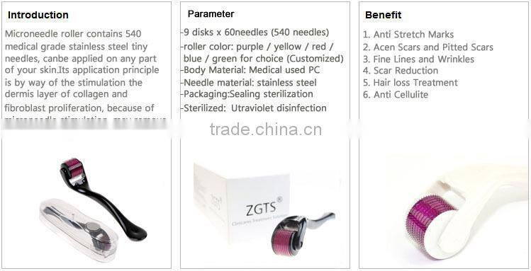 2016 Flagship! ZGTS Derma Roller with 540 needles