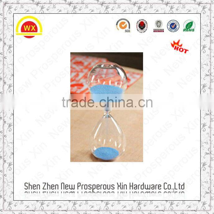 Wholesale delicate wood/plastic liquid hourglass
