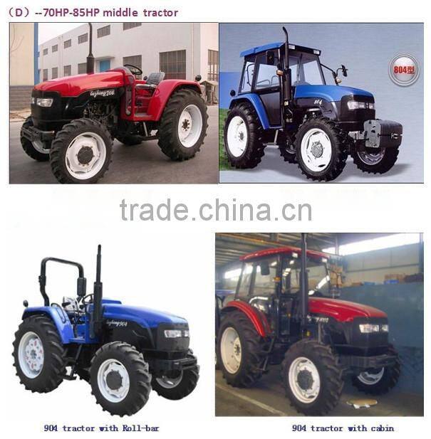 New Condition 85hp 4WD tractor with Front End Loader and Back Hoe