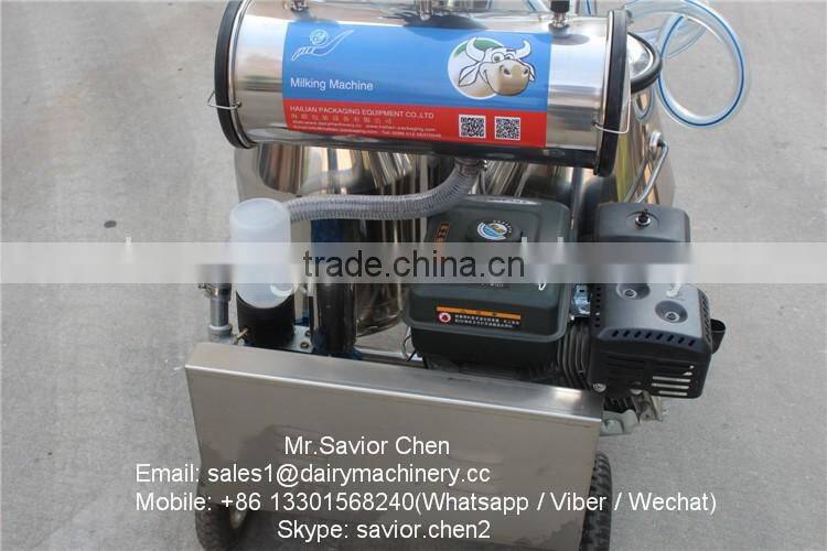 Two Cows Mobile Milking Machine With 4000W Gasoline Engine