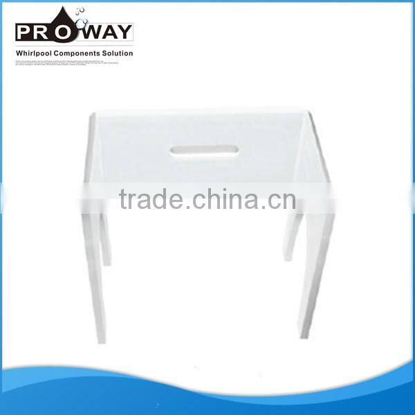 Hardware Folding Home Clear Shower Seat Chair Safety Equipment Wall Mounted Fold Acrylic Shower Bench