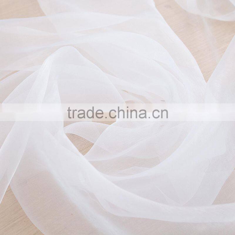 Hot Fully Stitched cheap Curtain Solid Sheer Voile Window curtain Panel Drapes 55"x84" White curtains