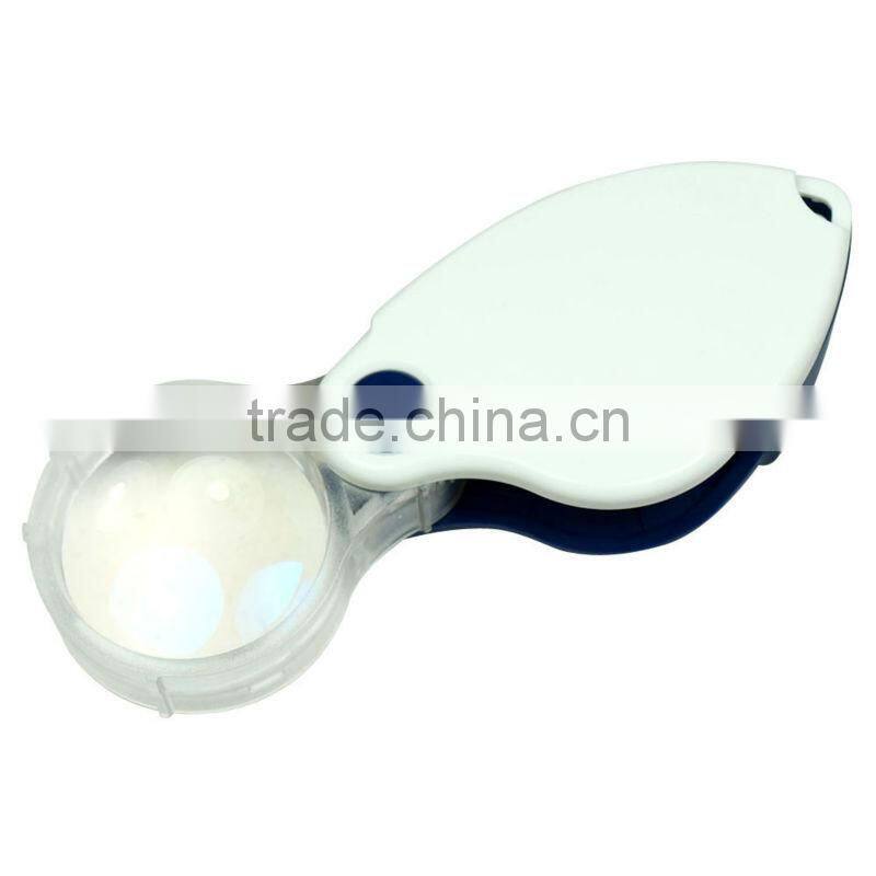 Compact 10X Lighted Jewelers Loupe / Magnifier with LED & Fluorescence Lights