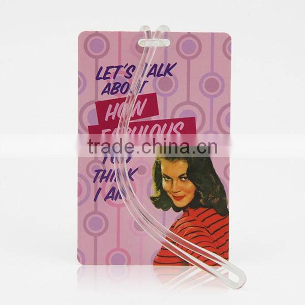 Popular custom surface finish pvc hot sale standard luggage tags