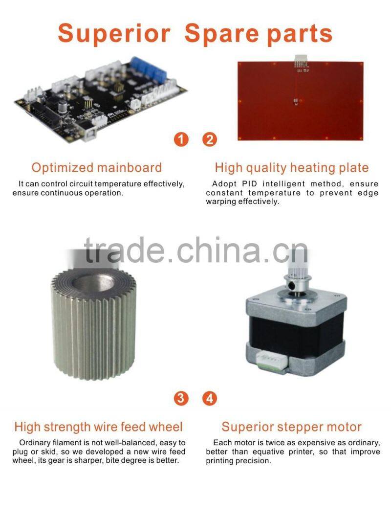 230x150x150mm Printing Size FANTASY Desktop 3D Printer Kit Machine Price FDM Dual Extruder Works with ABS and PLA