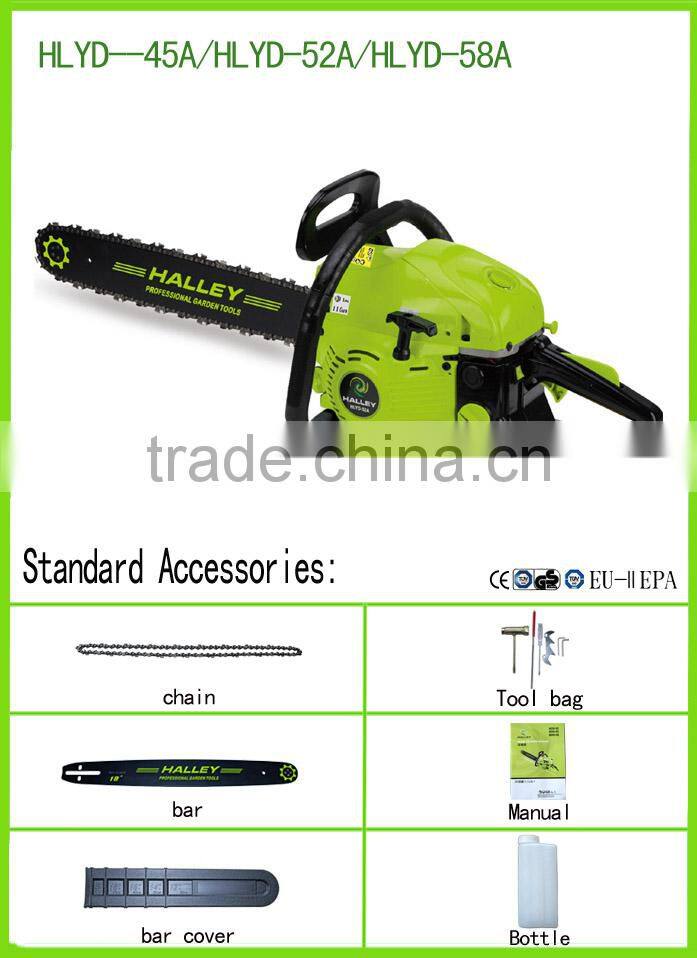 45cc Gasoline Chain Saw 4500 with CE,GS,EMC HLYD-45A