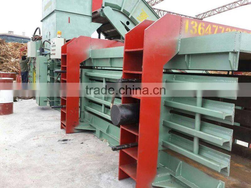 Hydraulic full-automatic horizontal baler machine for Eucalyptus leather,cardboard baling press machine YW2-150T