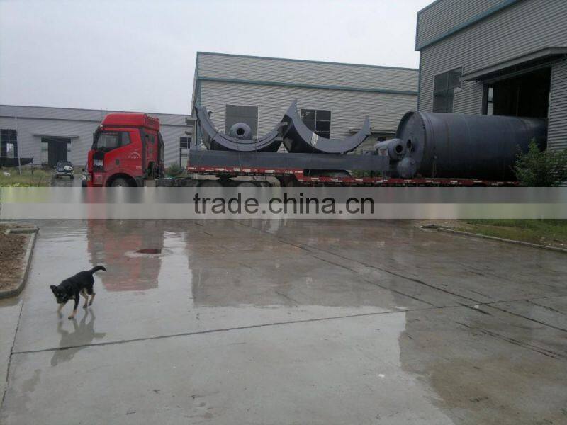 pollution free Tire to diesel recycling plant 40% diesel oil rate 12-15ton