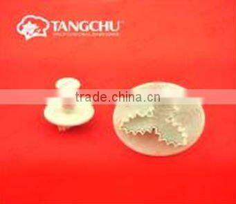 Cake Decoration - Fondant Cake Cutter Plungers Three Leaf Holly