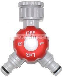 3/4"-1" 2-Way Snap-in Plastic Quick Coupling Garden Hose Connector