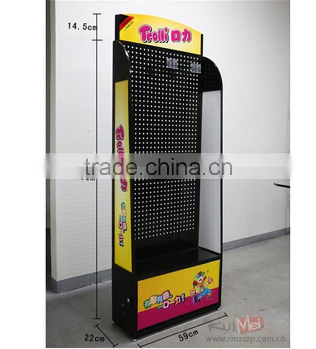 Flooring Standing Supermarket Metal Pegboard for Sale