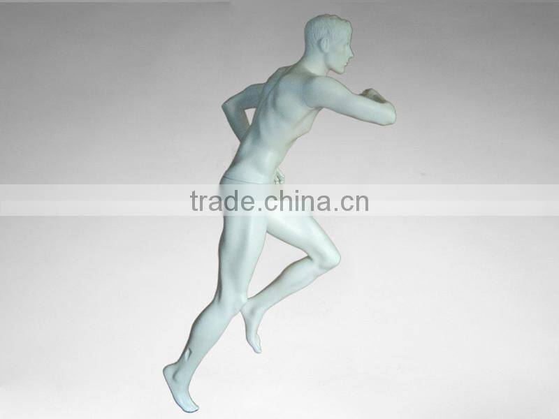 Male Running Realistic Strong Athletic Fiberglass Mannequin Display For Sale