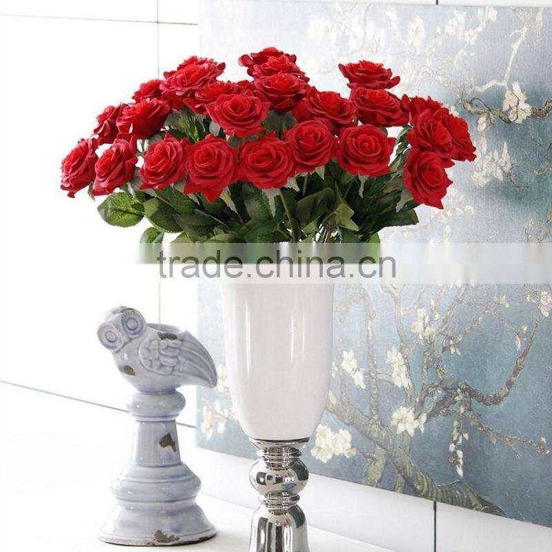 New design vivid silk rose flowers wedding artificial flowers