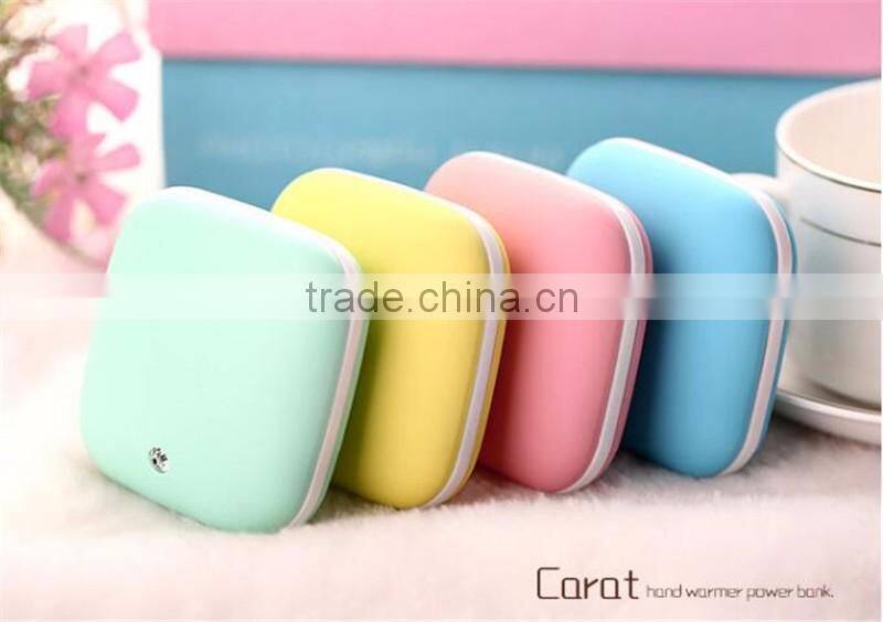 Creative carat USB charging mobile power Mini double sided fever Convenient hand warmer Multifunctional hand warmer