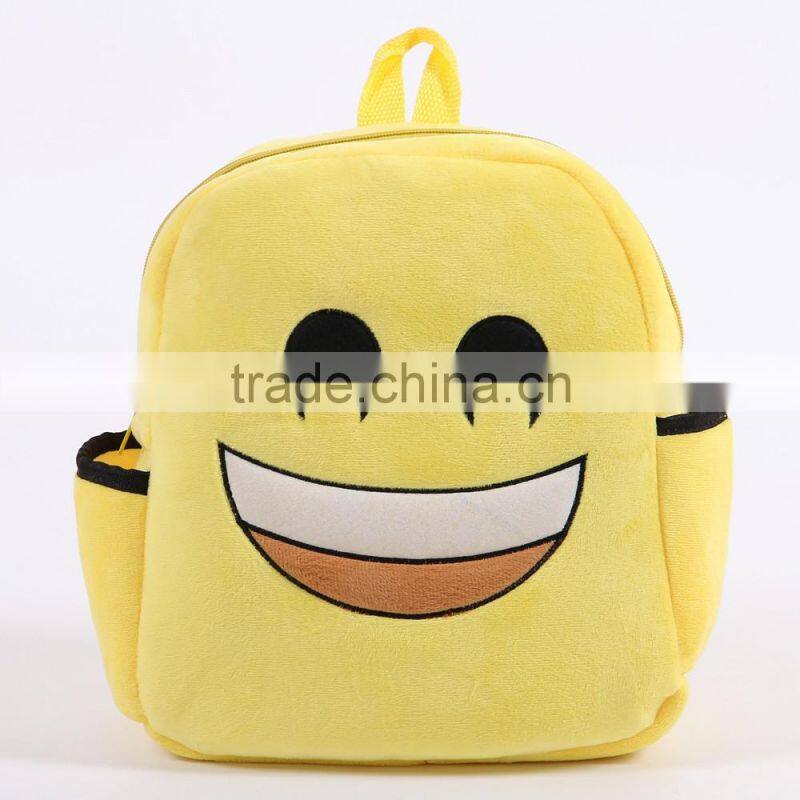 Wholesale New Design Emoji Plush School Bag For Children