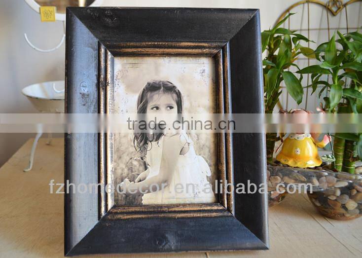 2016 new style antique standing wooden photo frame with multi openings