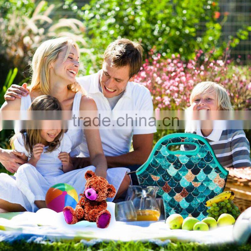 Neoprene Lunch Bag - Tote Keeps Drinks Ice Cold, Food Hot - For Picnics, School and Work