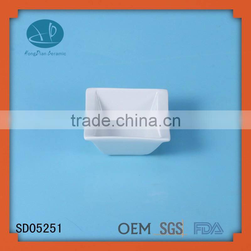 square bowl,new square porcelain bowl,white porcelain soy sauce dish wholesale