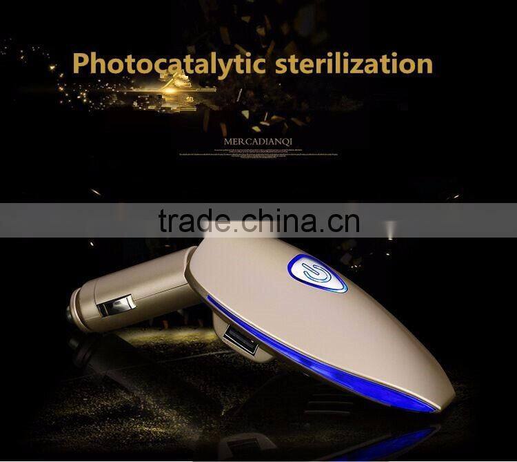 Car air purifier anion charge double USB besides smoke The car gift aromatherapy machine Car oxygen bar