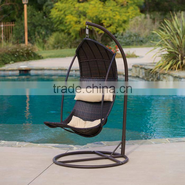 Kid's patio swing chair rattan wicker balcony swing chair