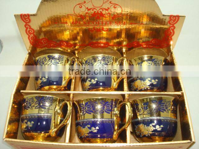 Clearance sale golden Arab style porcelain tea set