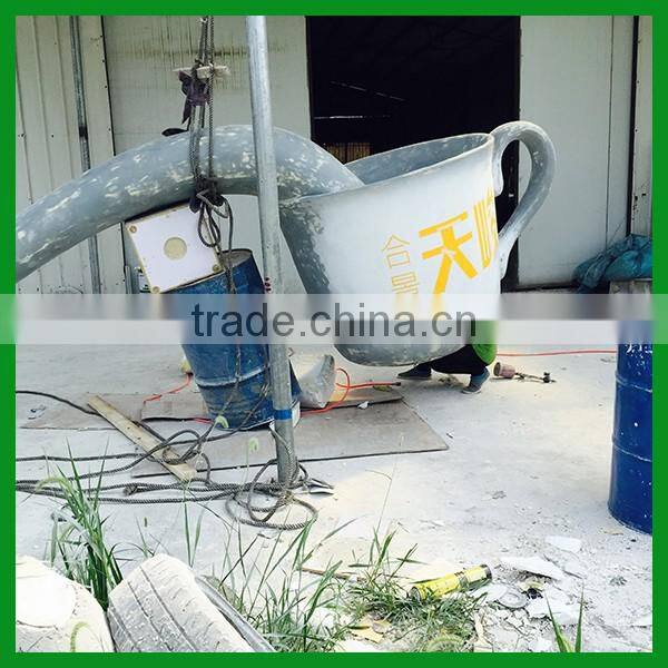 FO-506 cup shape fiberglass sculpture for decor