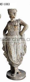 China white cast iron Life size home decor art nude woman garden statue