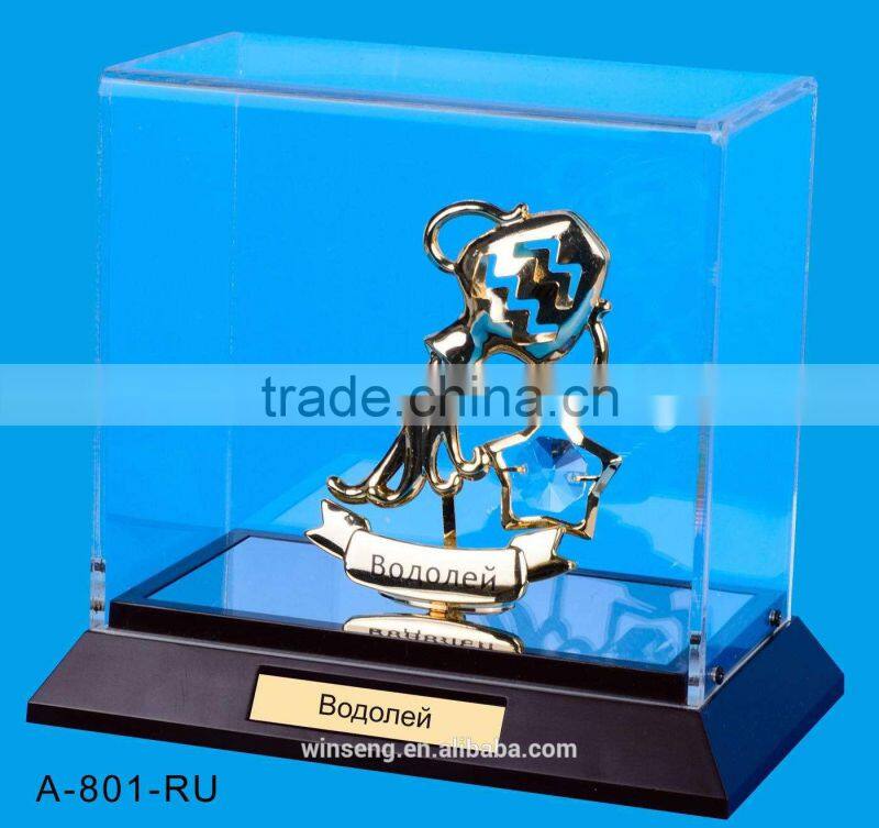 24K gold plated Aquarius Stand Packed in Acrylic Box