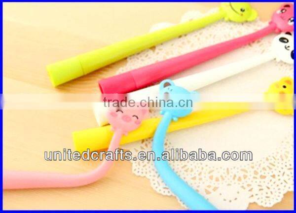 bendable animal head shape ball point pen