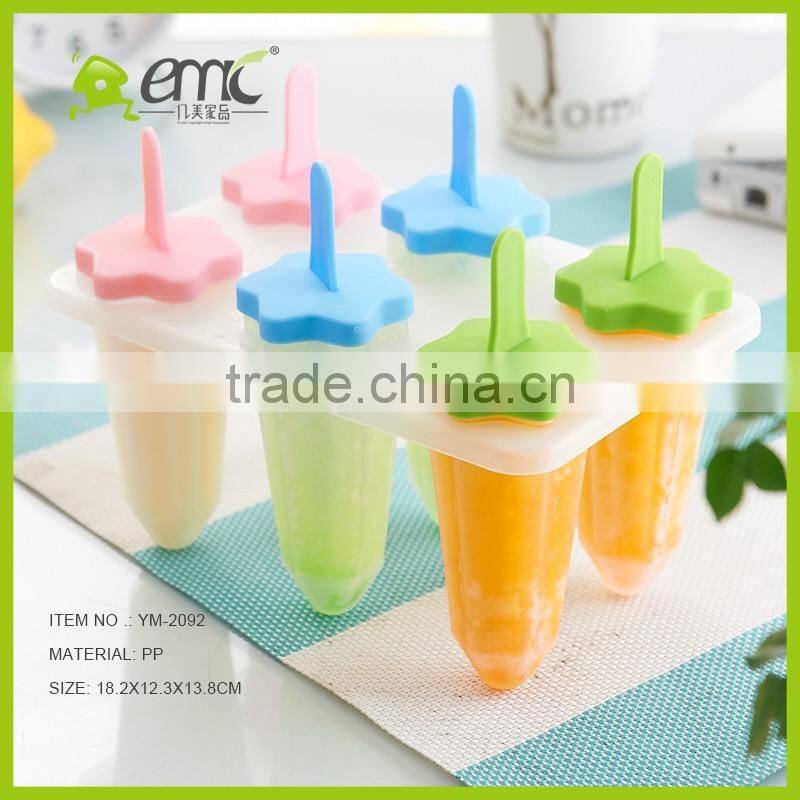 Wholesale Creative Homemade Custom Food Grade Plastic Ice Popsicle Mold, plastic ice cream molds