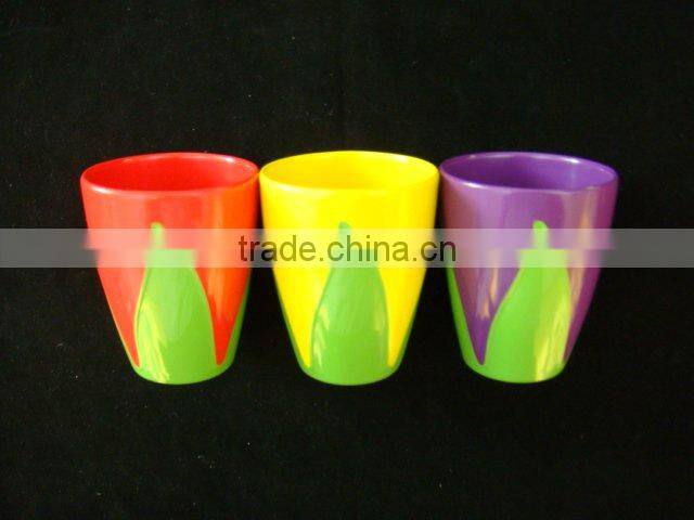 white melamine handle cup