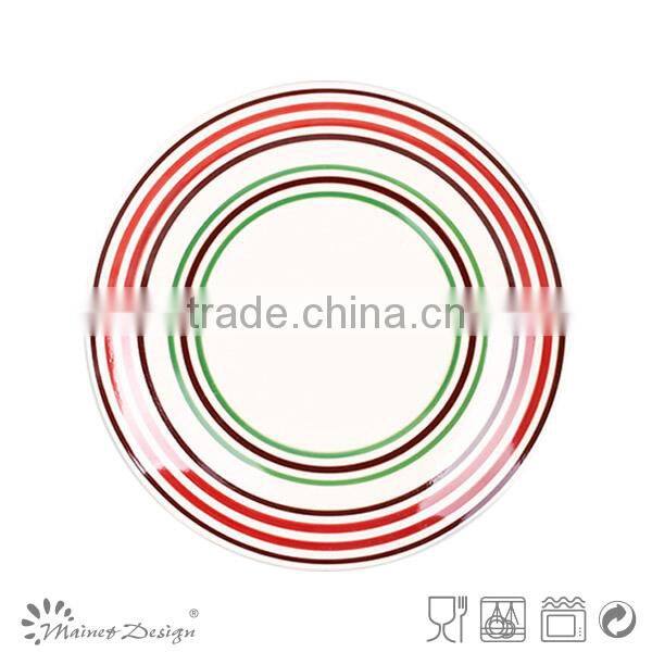 Hand painted stoneware plate