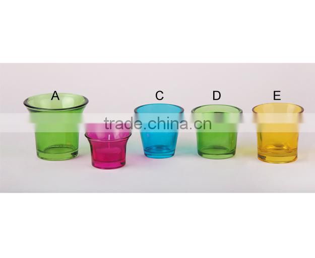 variety design and colorful glass candle holder