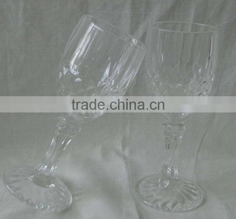 Hand-made goblet glass cup