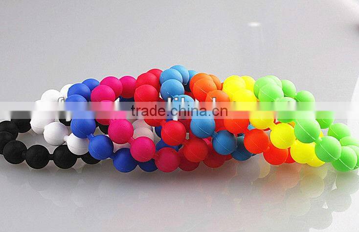 cheap fashion silicone bead bracelets for gift