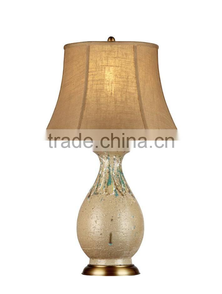 BISINI Luxury Antique Firework Pattern Ceramic Table Lamp
