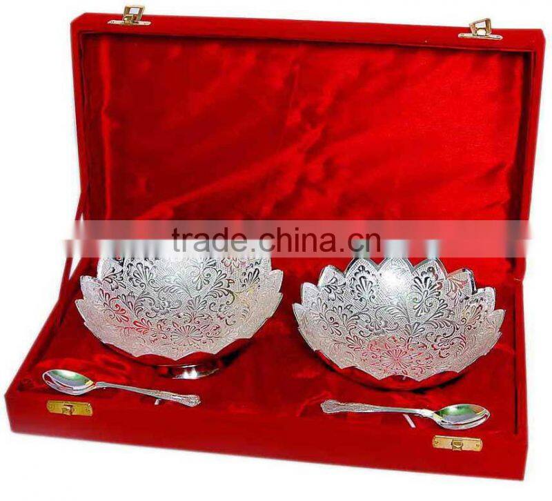 Silver plated gift set