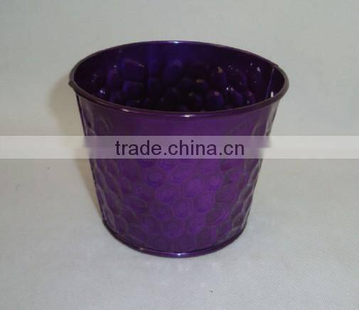 Round green zinc pot