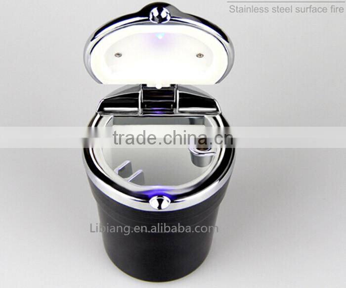 portable zinc alloy ashtray with LED lamp