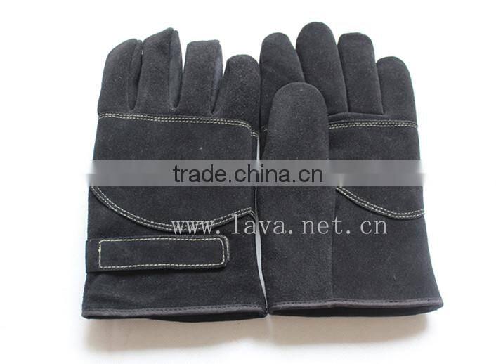 cow Split leather Roping Gloves/Outdoor Gloves for Fast Roping