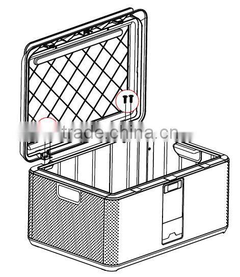 2017 household firm and durable storage box plastic with security lock