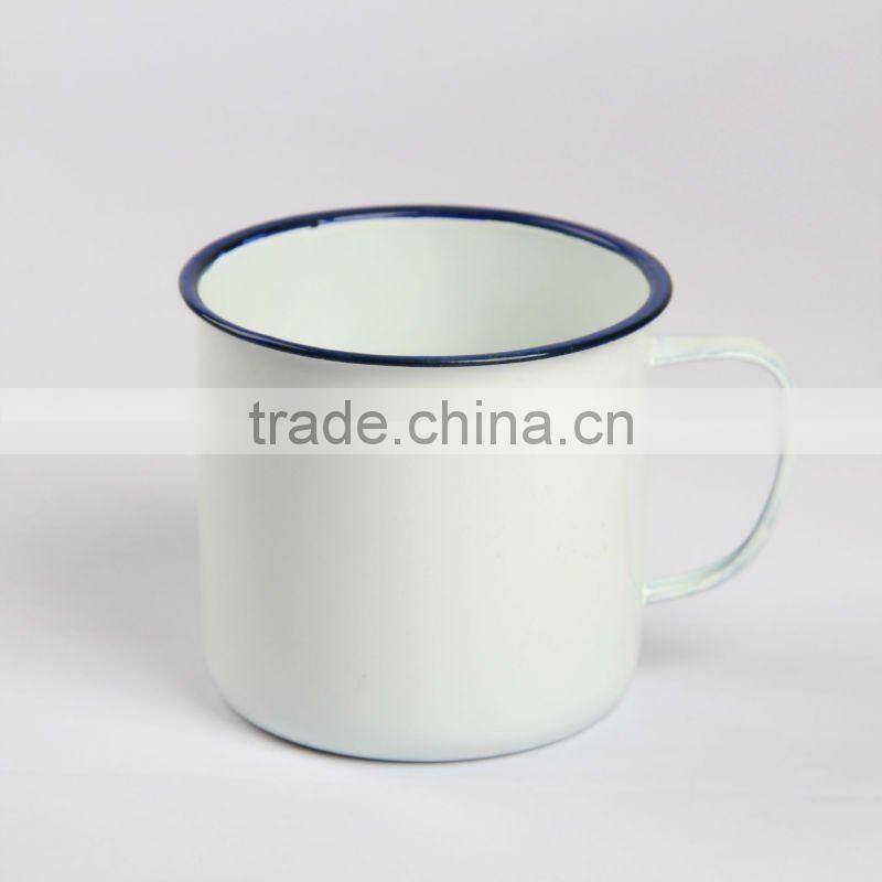 logo printing promotion porcelain enamel mug coffee cup