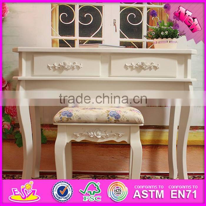 2016 wholesale cheap Luxury bedroom solid wooden vanity table W08G189